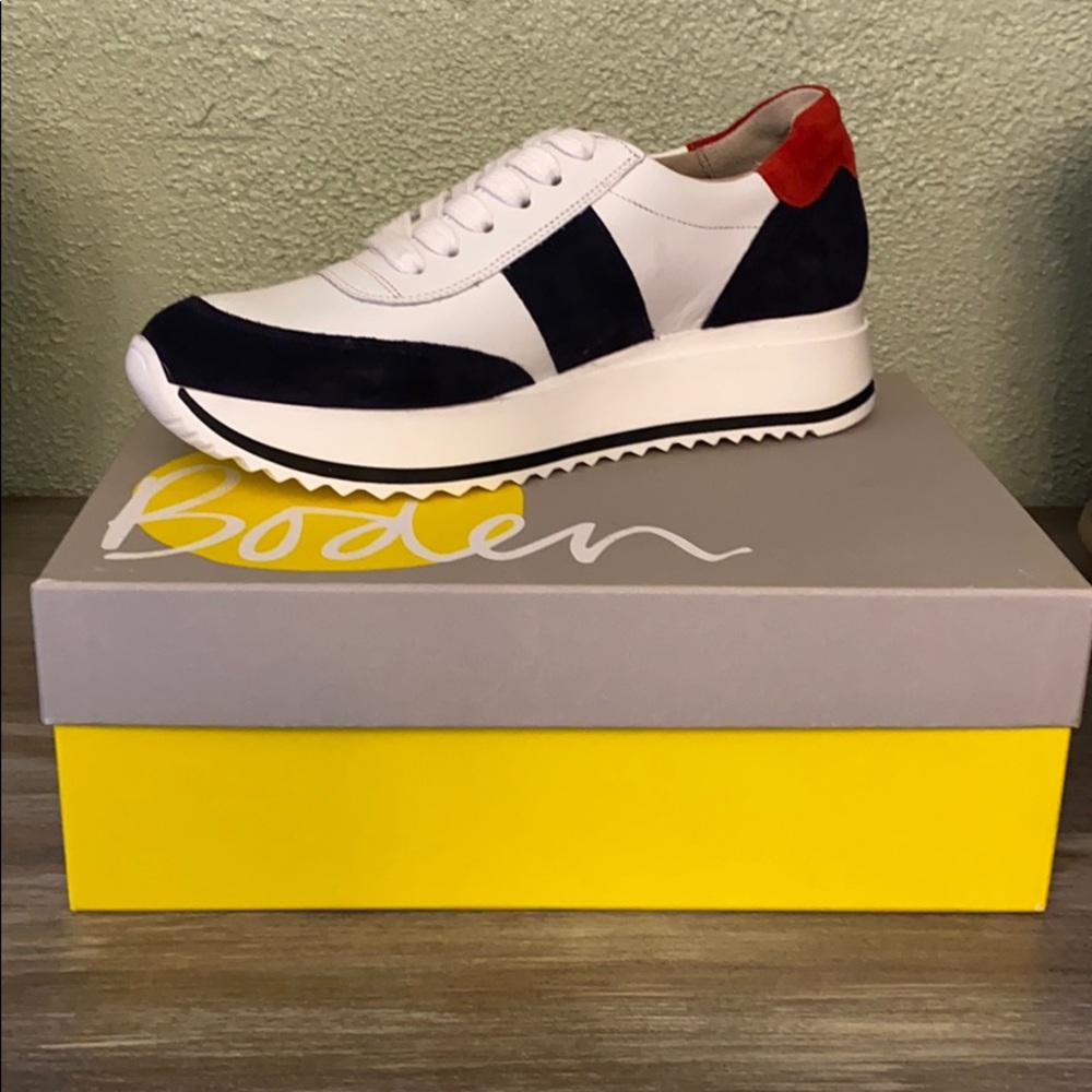 Boden Platform Leather Sneakers